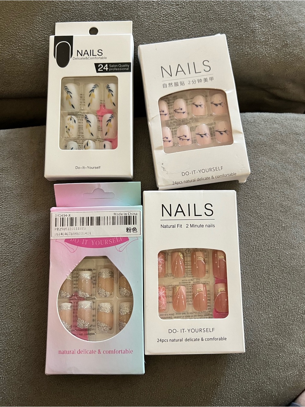 DIY nail kit- press on- neutral colors